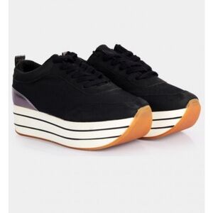 Zara Black Platform Tennis Shoes